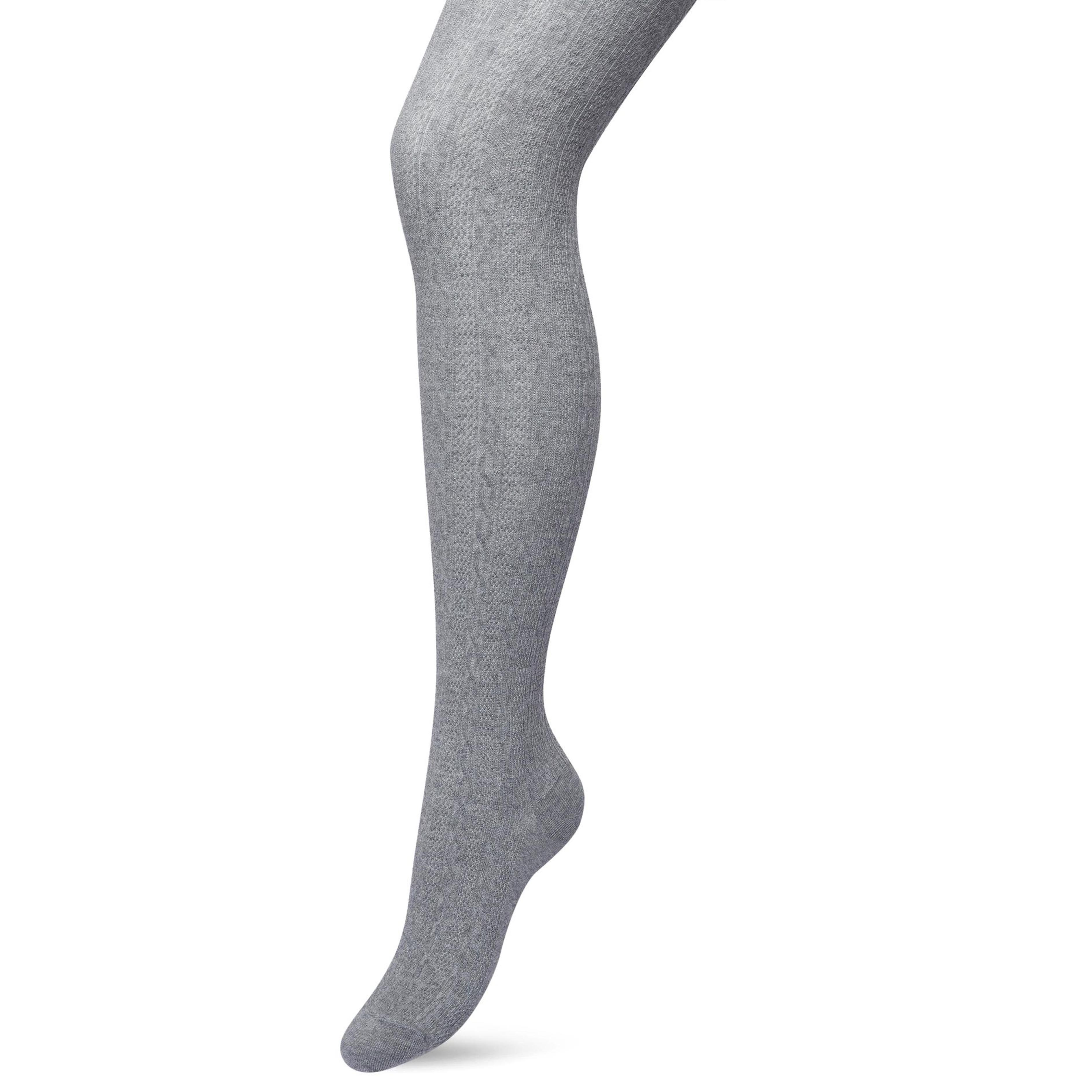Classic Cable Tights 211903 M.Grey H. Medium Grey Heather