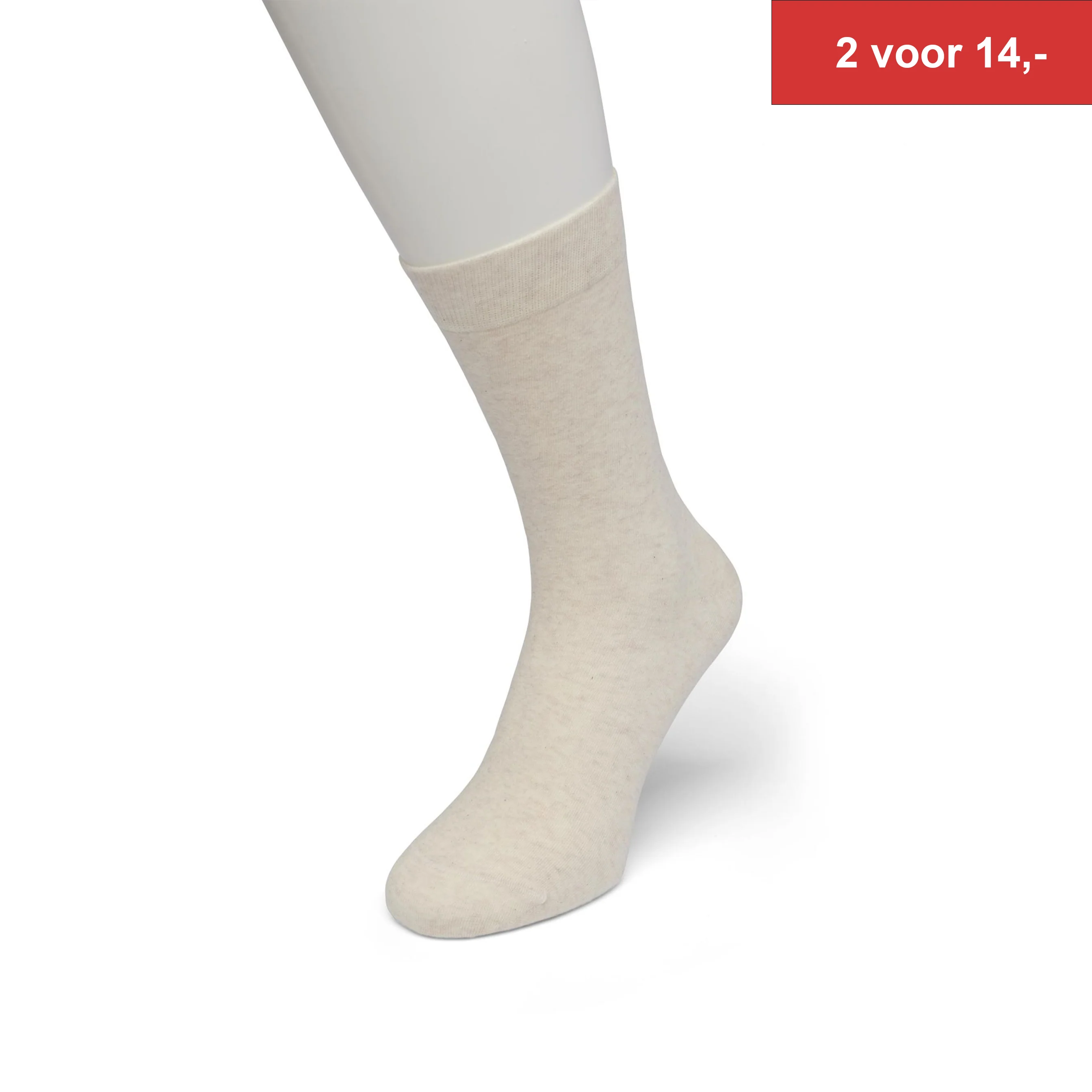 Cotton Sock 83422 Ecru Heath Ecru Heather