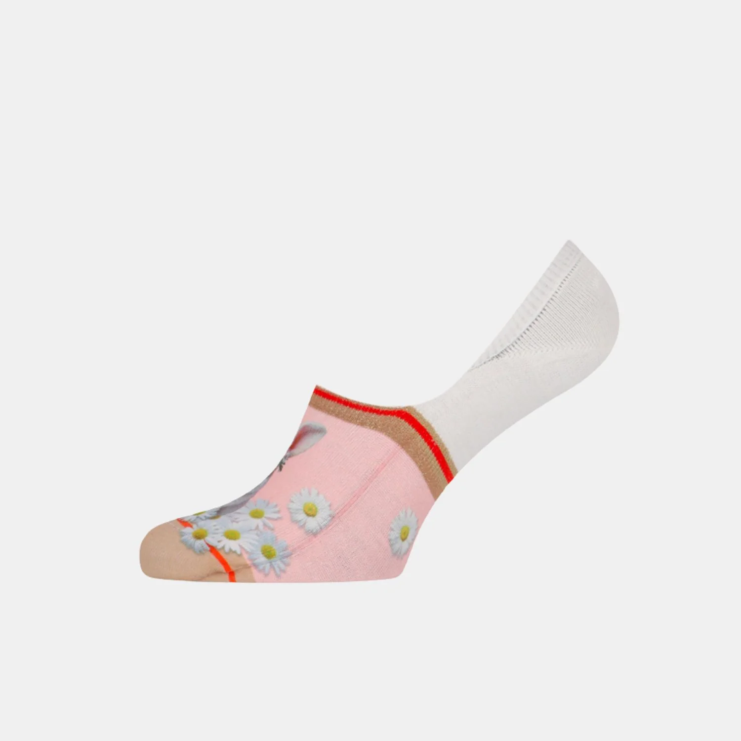 Dames Footies met Konijn en Bloemen Print 301022020