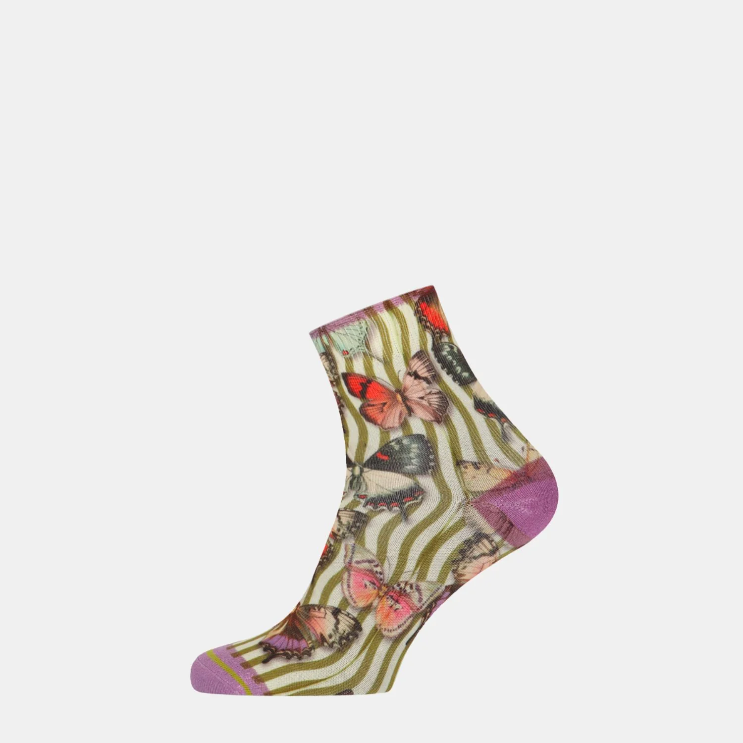 Dames Korte Sokken met Vlinder Print 301052015