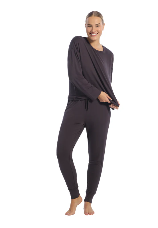 Dames Pyjamaset Lange Mouw & Lange Broek 60491 6129 antra grey - Image 4