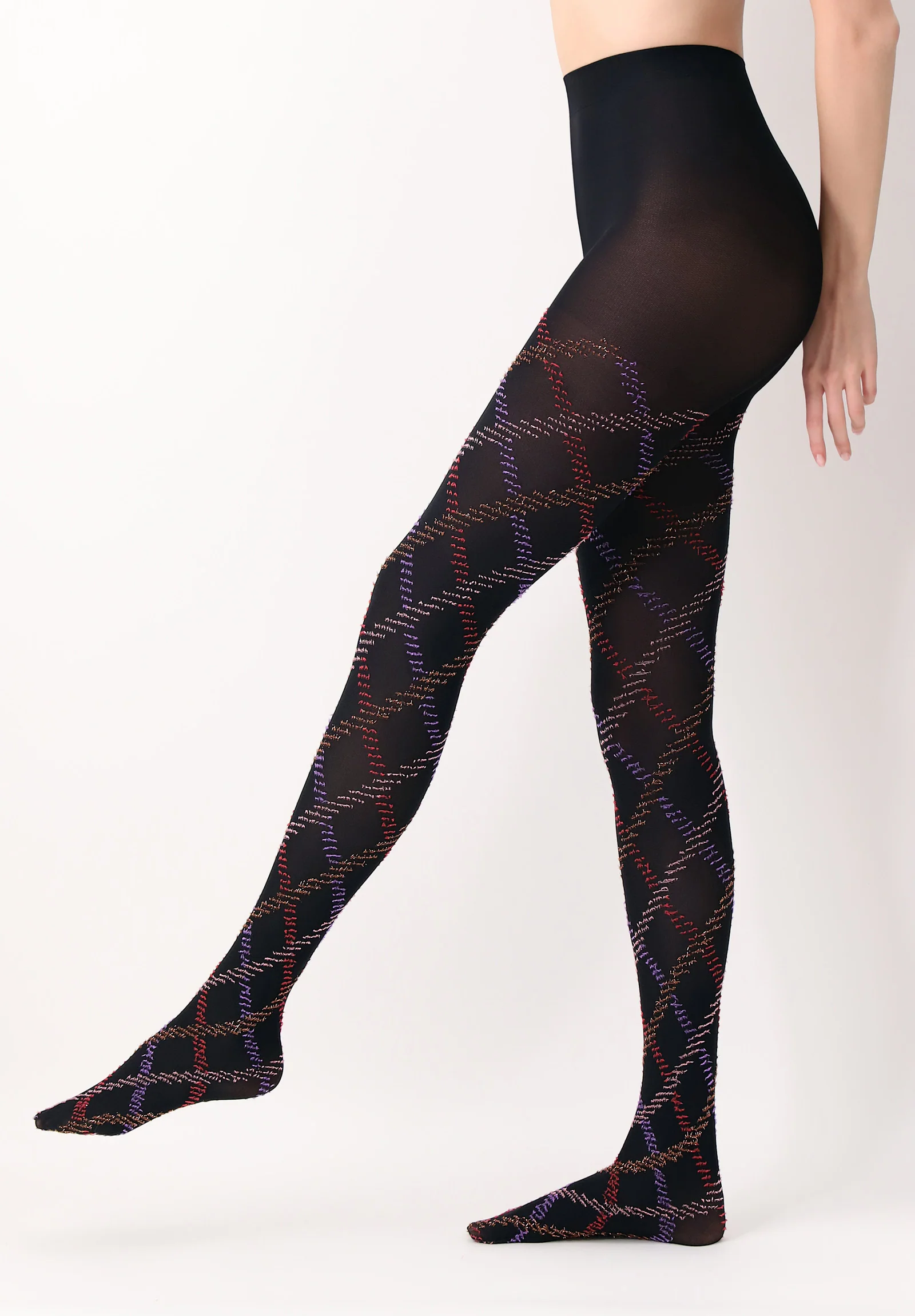 Fur Tartan 50 Panty VOBC67907 99588 BlackViolet