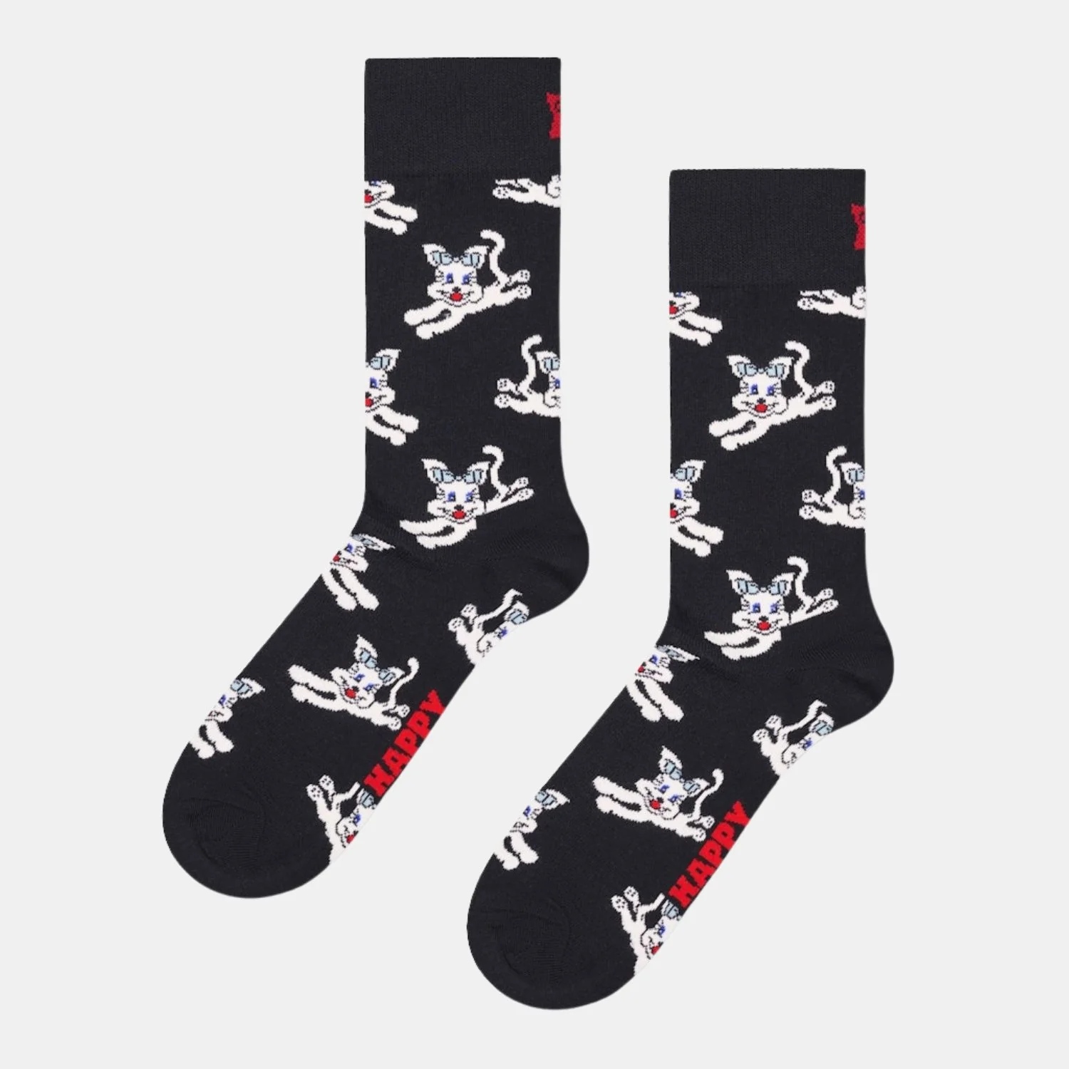 Happy Cat Sock P004474 9000 Black