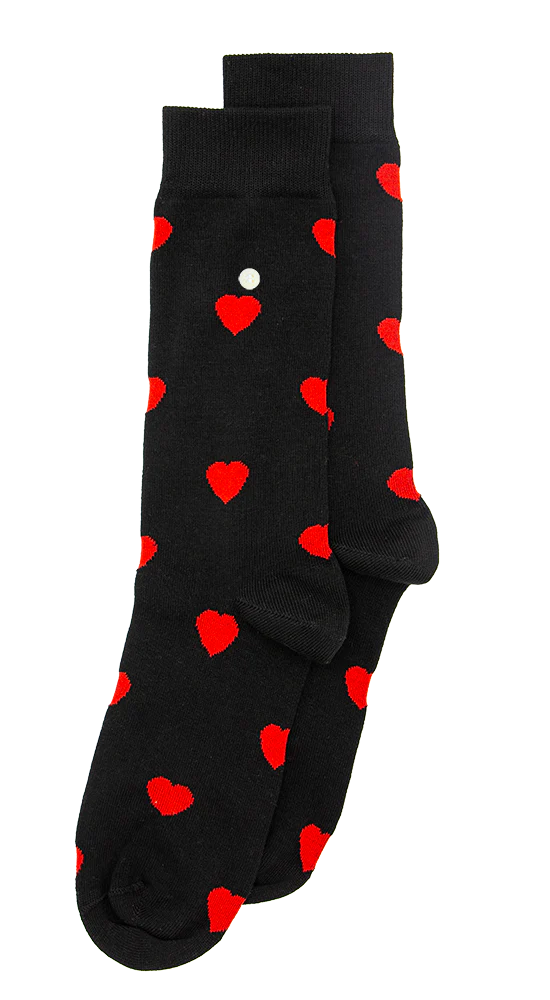 Hearts Sock AG-SK-HEA-02 114 Black