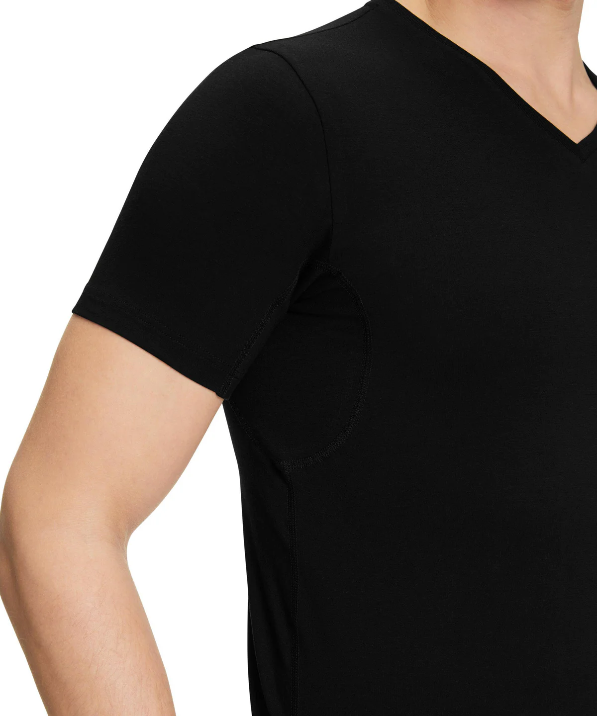 Heren T-Shirt V-hals Daily Climate Control 68117 3000 black - Image 3