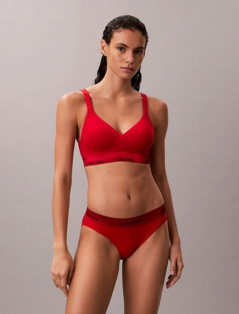 Icon Cotton Modal Bralette LV00QF8555 VMT RED - Image 3