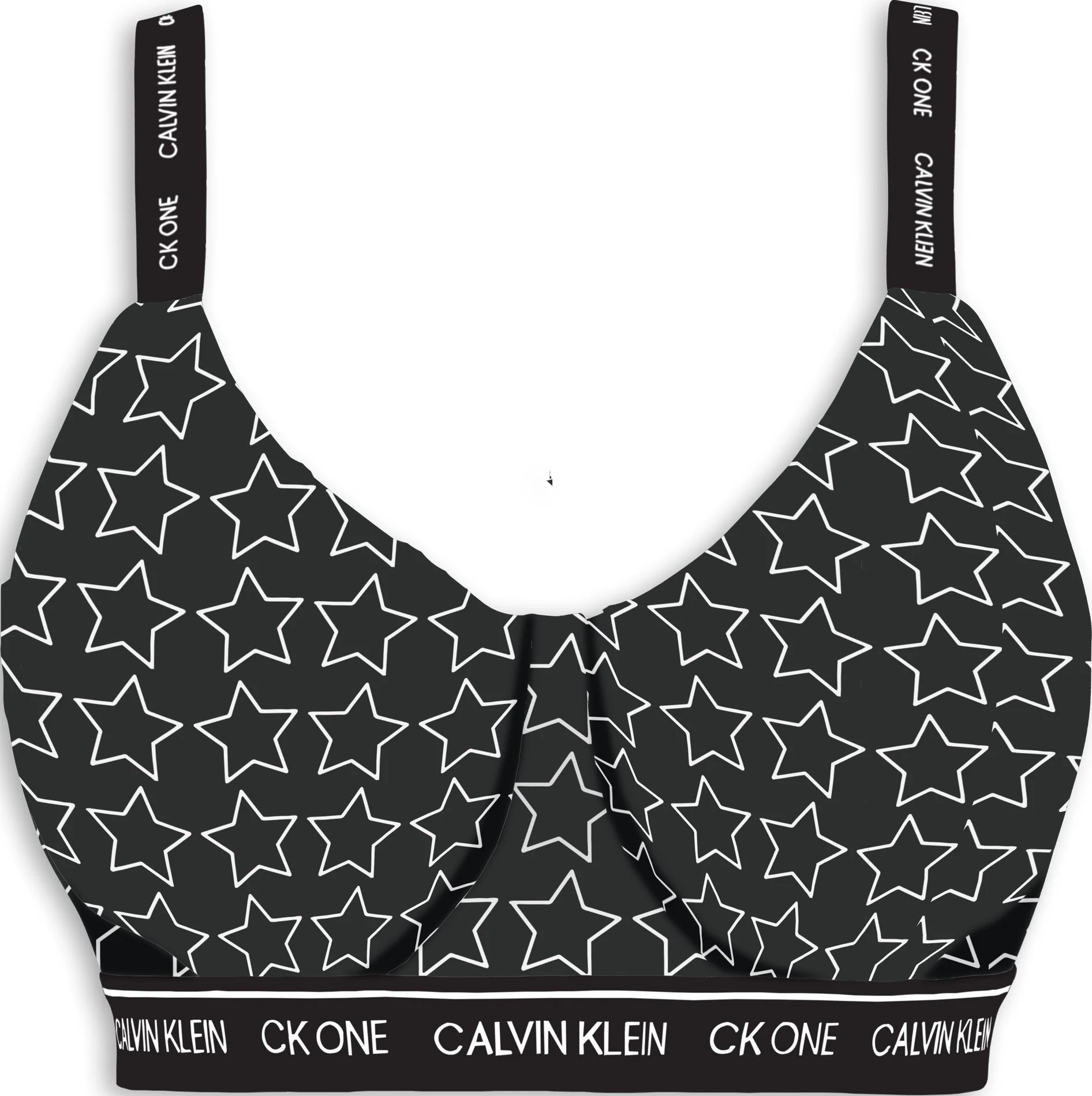 Lght Lined Bralette QF6094E V52 Print Black