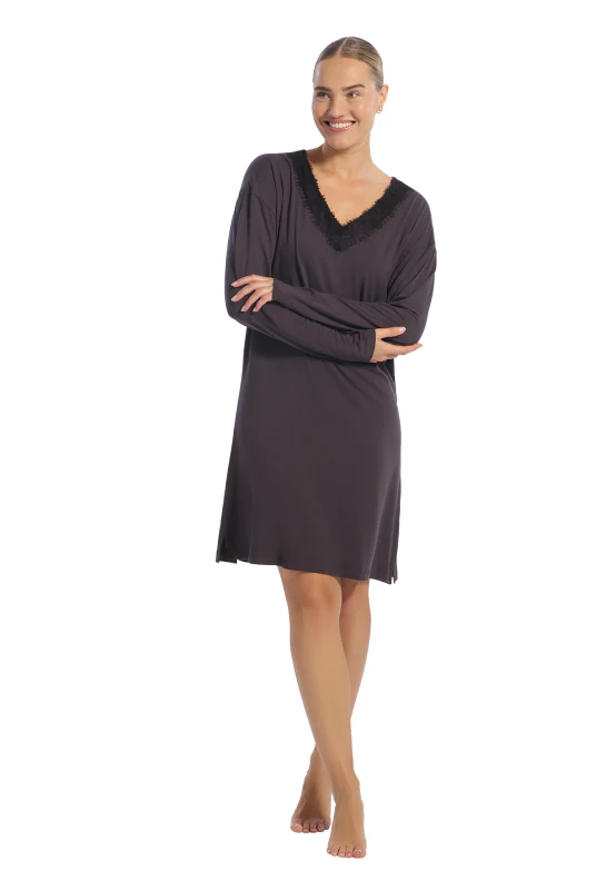 Nachthemd Lange Mouw 60490 6129 antra grey - Image 3