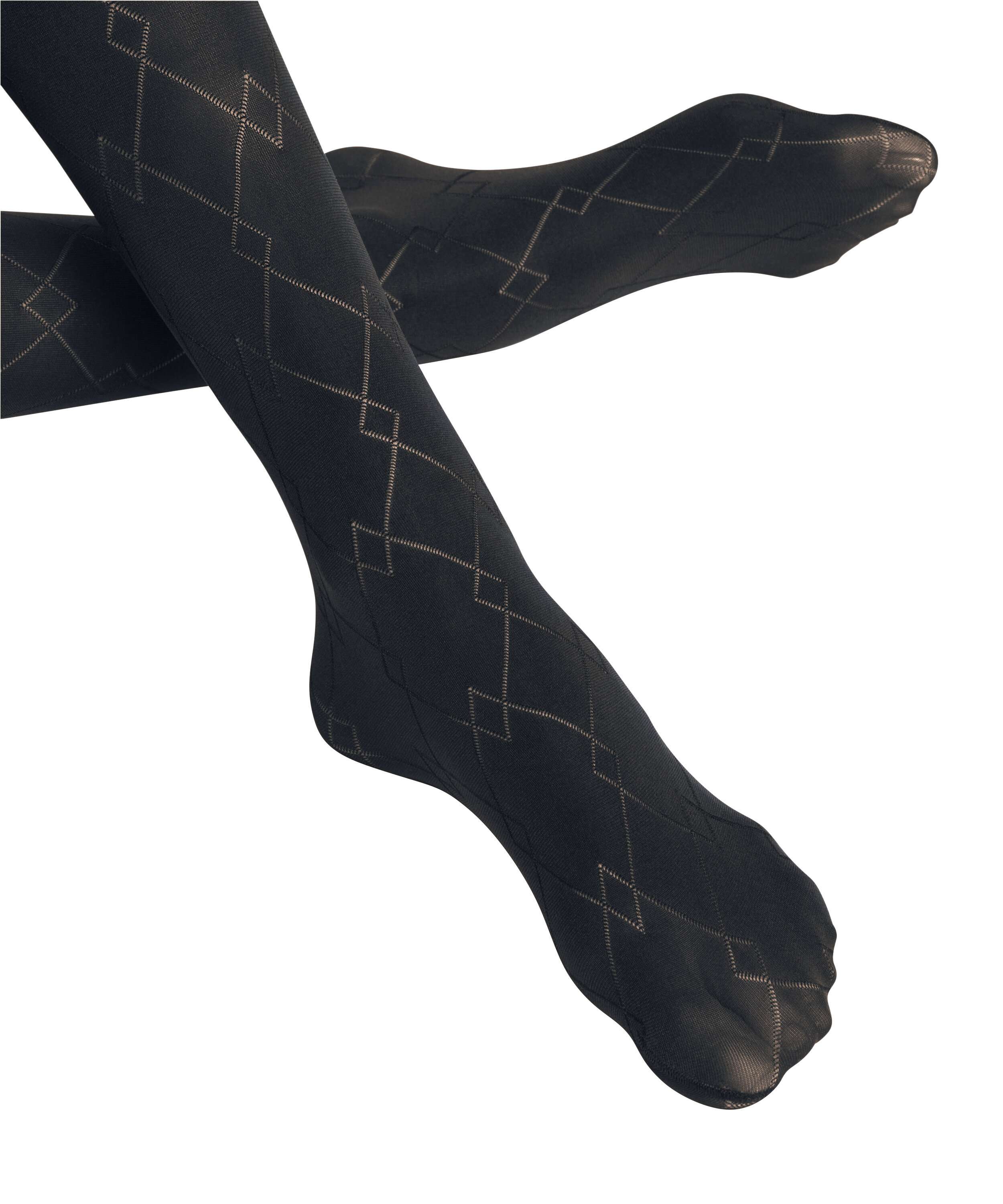 Panty met ruitdessin 60 denier 42333 6179 marine - Image 3