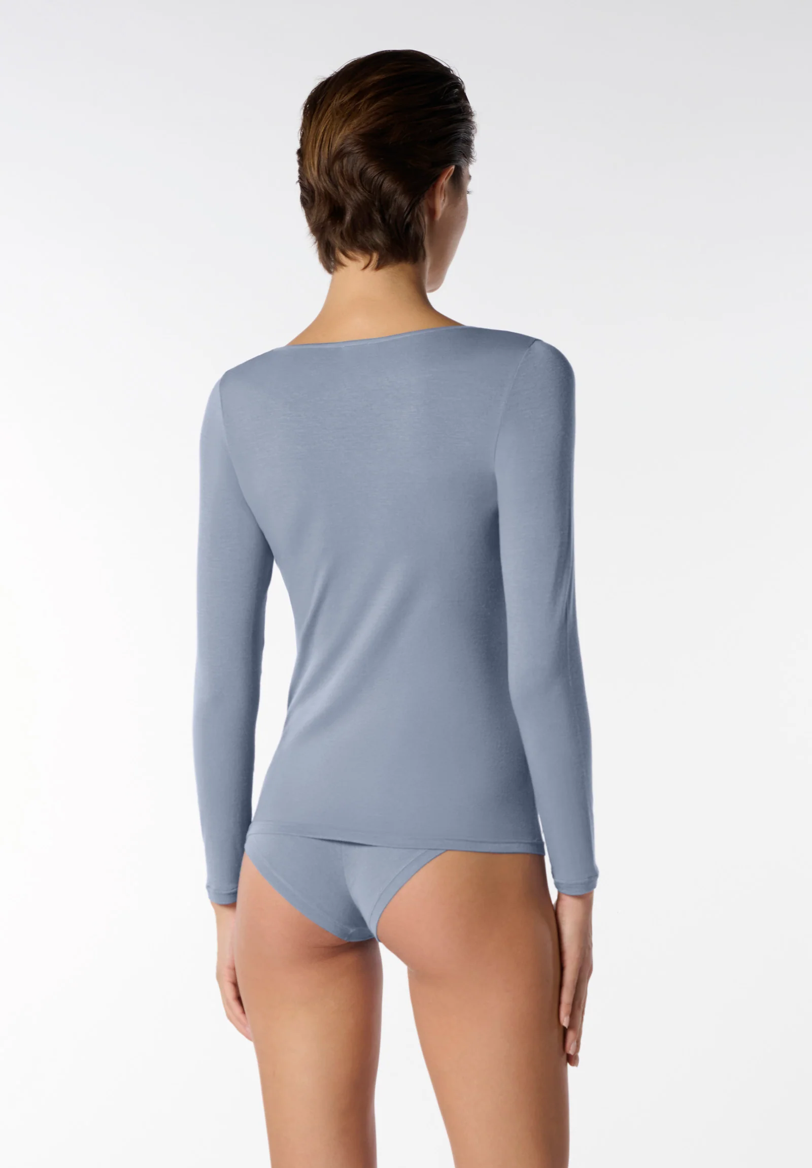 Perfect Line Cashmere - T-Shirt Lon VOBT67055 51550 Sugar Paper - Image 2