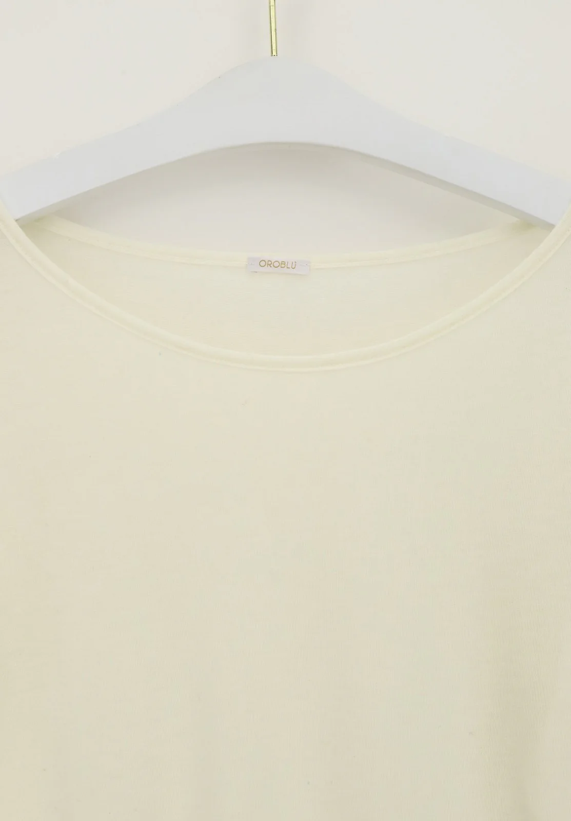 Perfect Line Cashmere - T-Shirt Long Sleeve VOBT67055 1502 Ivory Ivory - Image 2
