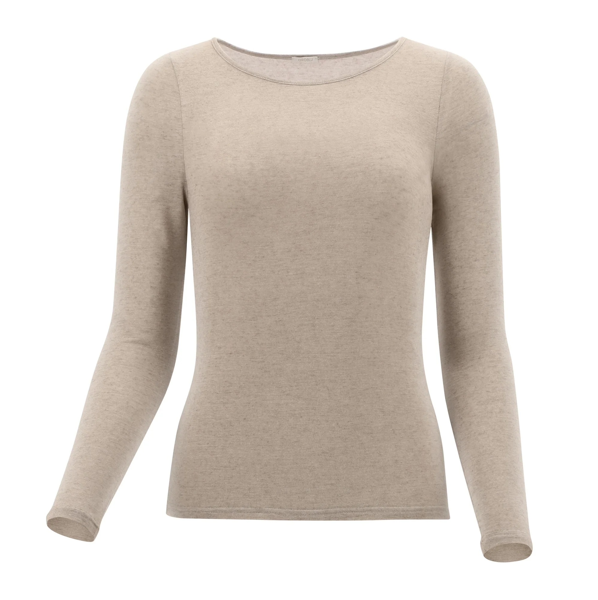 Perfect Line Cashmere - T-Shirt Long Sleeve VOBT67055 1600 Beige