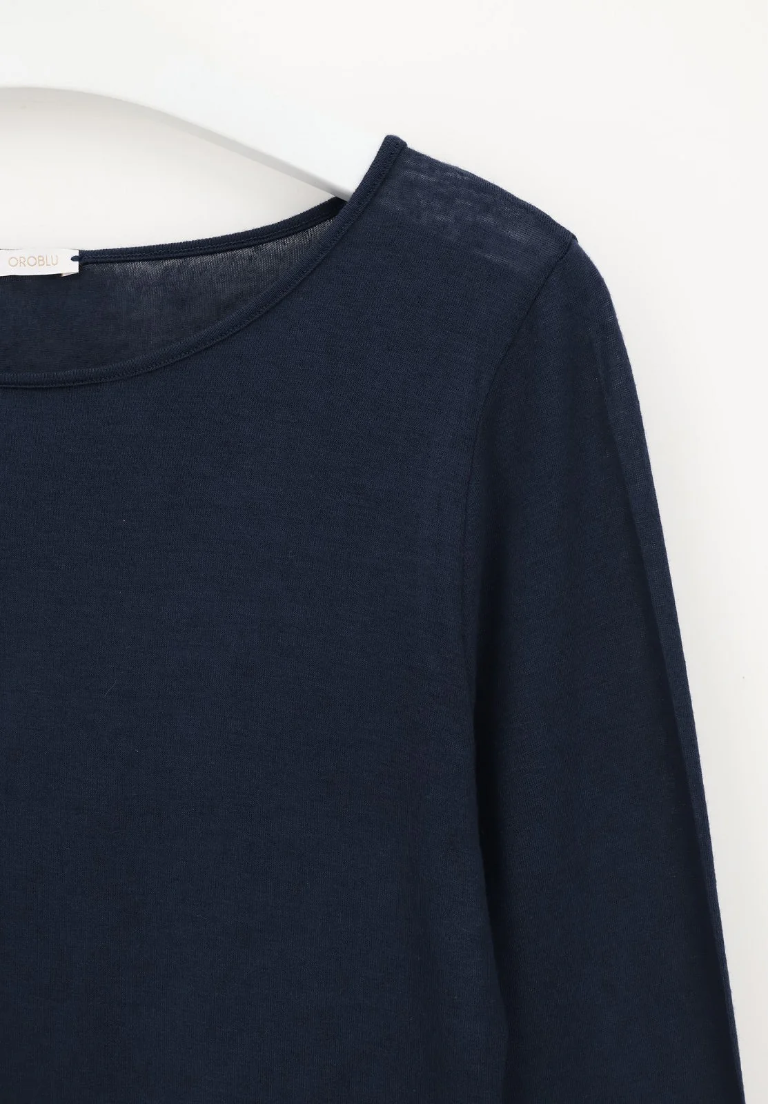 Perfect Line Cashmere - T-Shirt Long Sleeve VOBT67055 5245 Blue Blue - Image 2