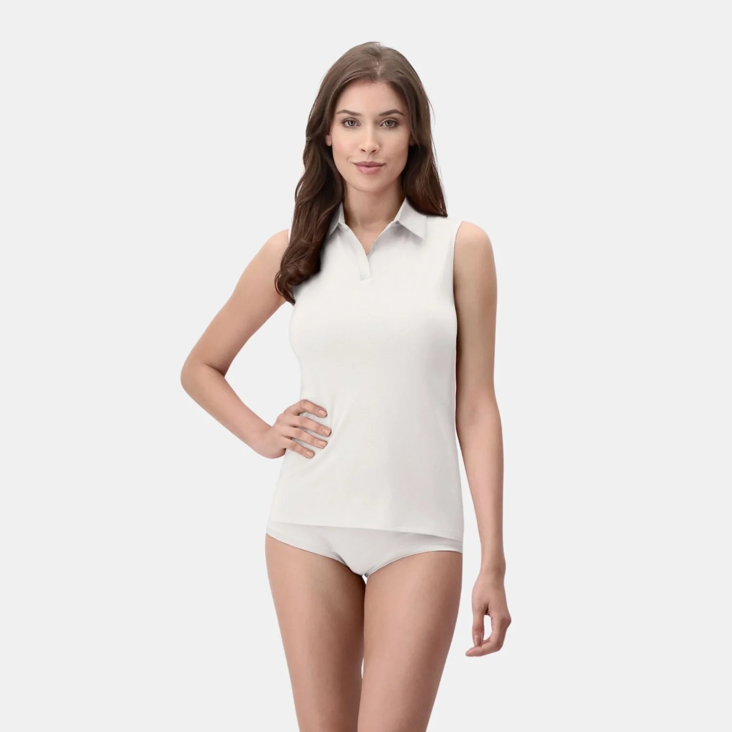 Perfect Line Cotton American Polo VOBT67383 1000 White