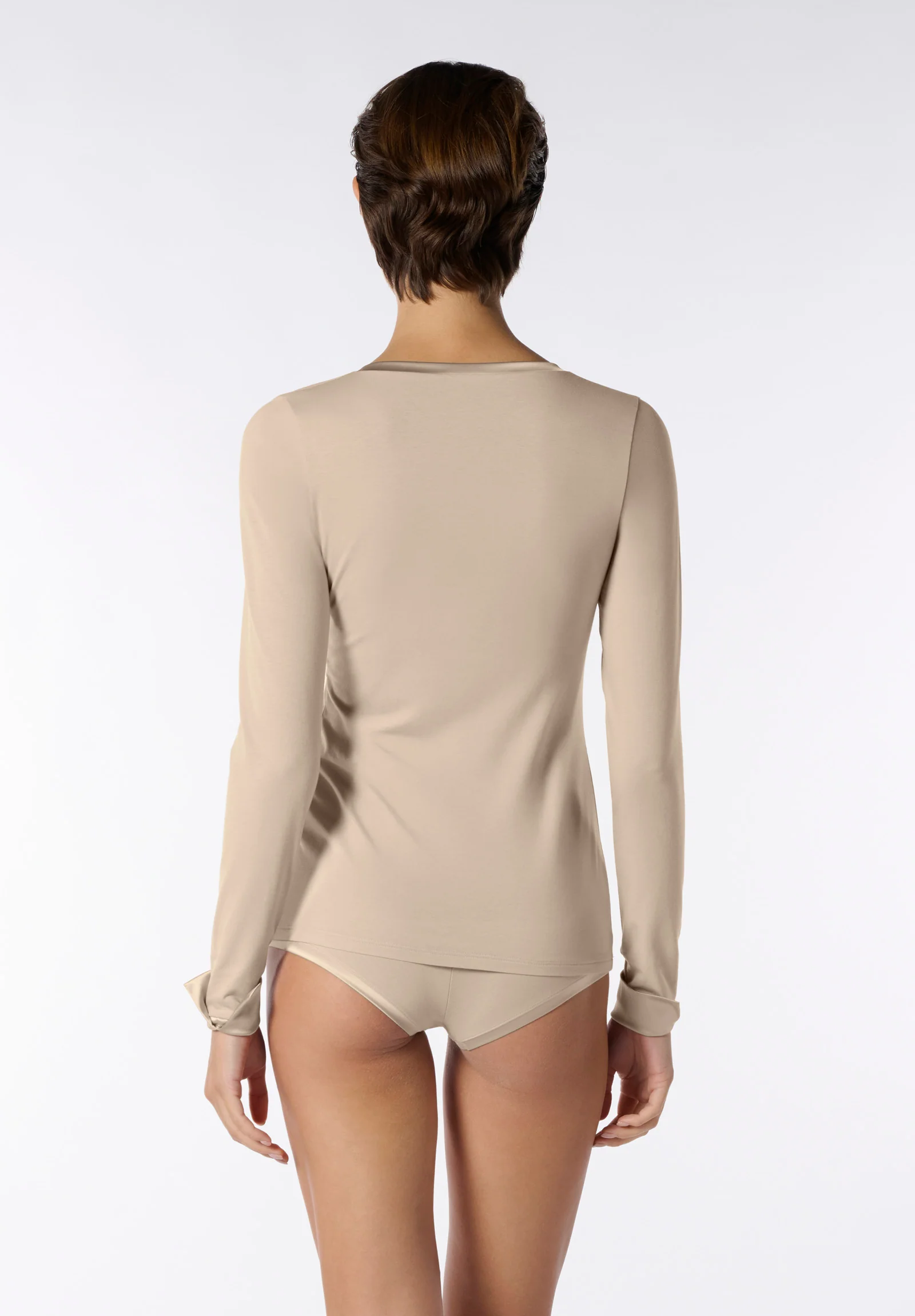 Perfect Line Cotton - T-Shirt V-Neck VOBT68171 2080 Sand - Image 2