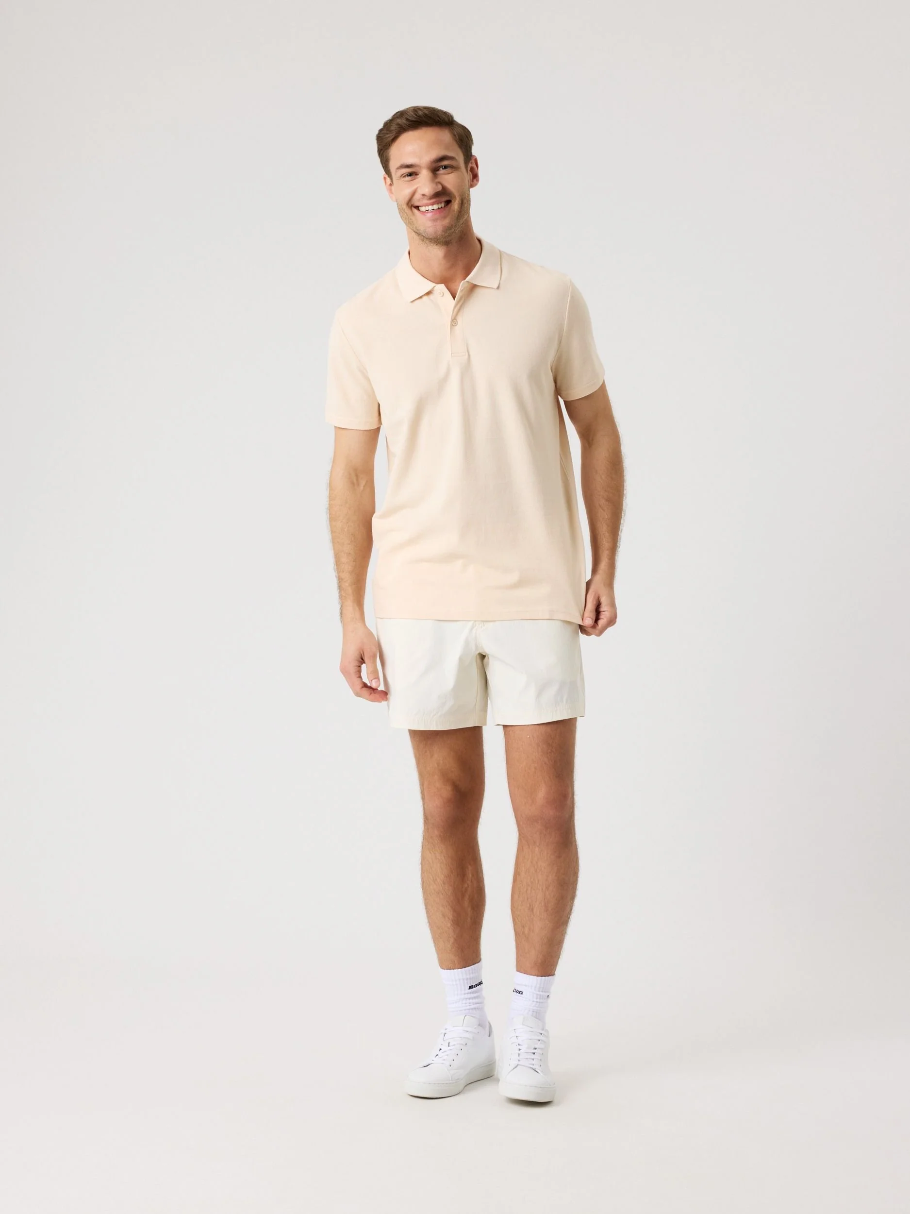 Polo Shirt 10005799 PK114 Creme - Image 3