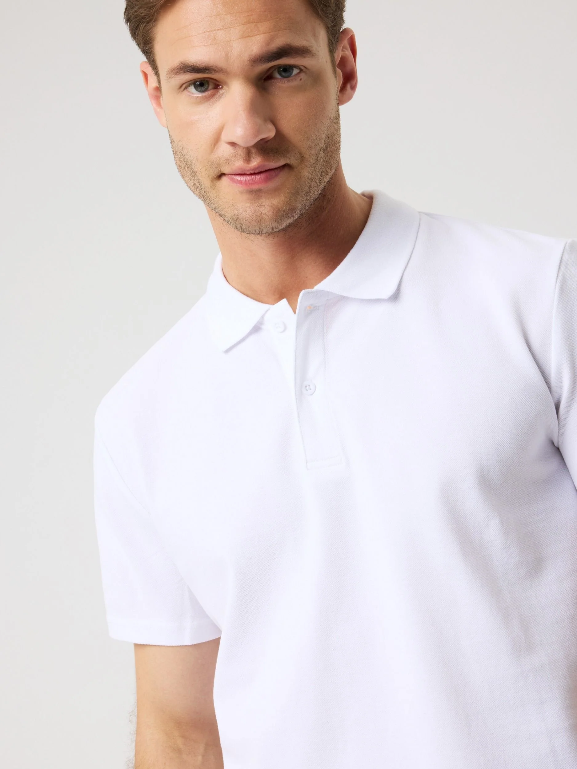 Polo Shirt 10005799 WE001 White - Image 5