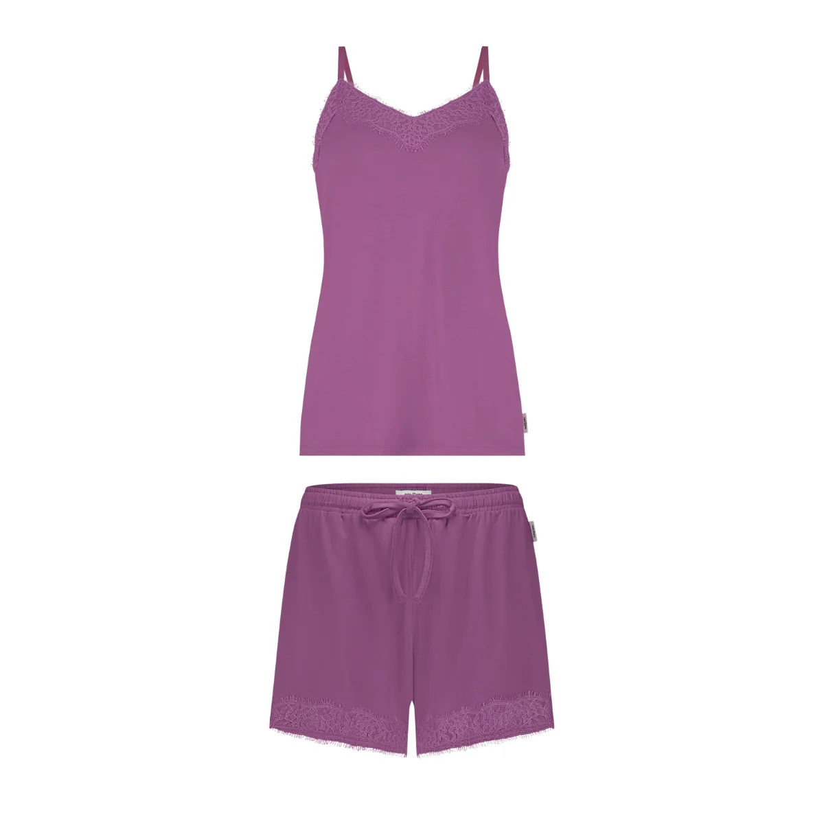 Pyjama set v-neck lace 60464 2216 purple orchid