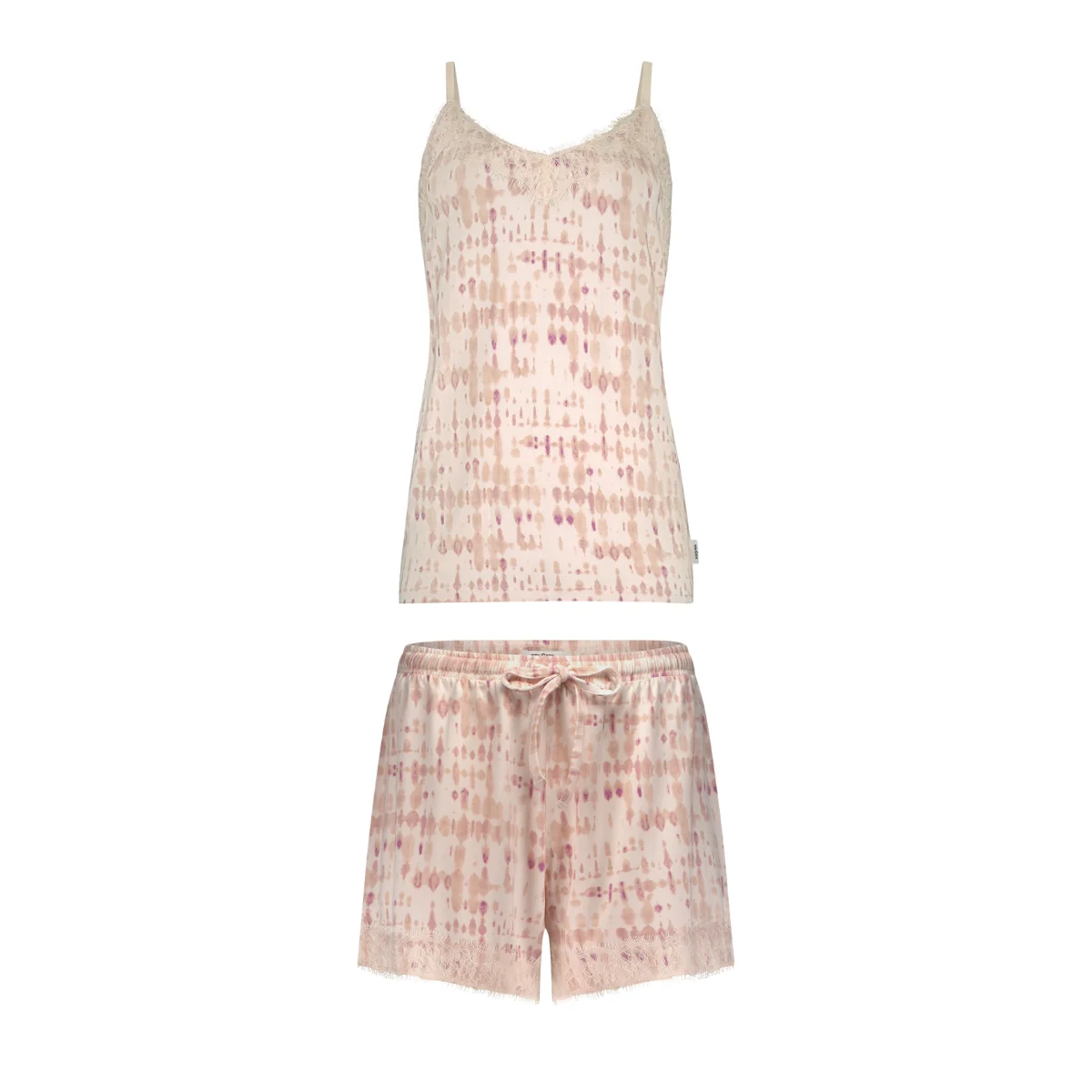 Pyjama set v-neck lace 60464 6118 powder blush batik