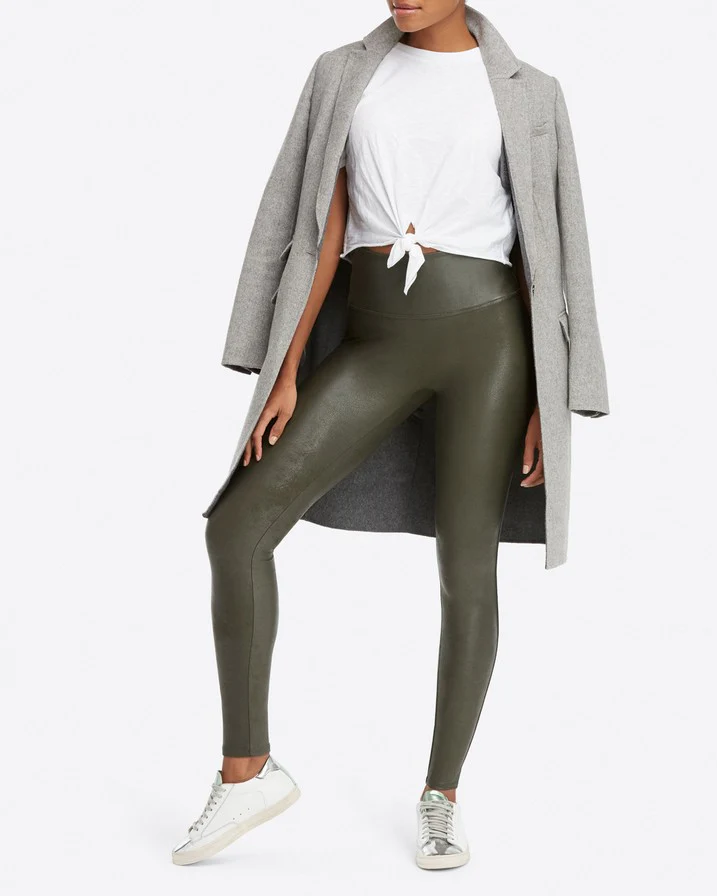 Ready-to-Wow Faux Leather Legging SPX 2437 6600 Olive - Image 3