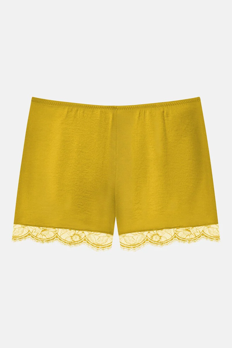 Shine Lace French Knicker Viscose Short met Kant 1120103 1750 golden spice - Image 4