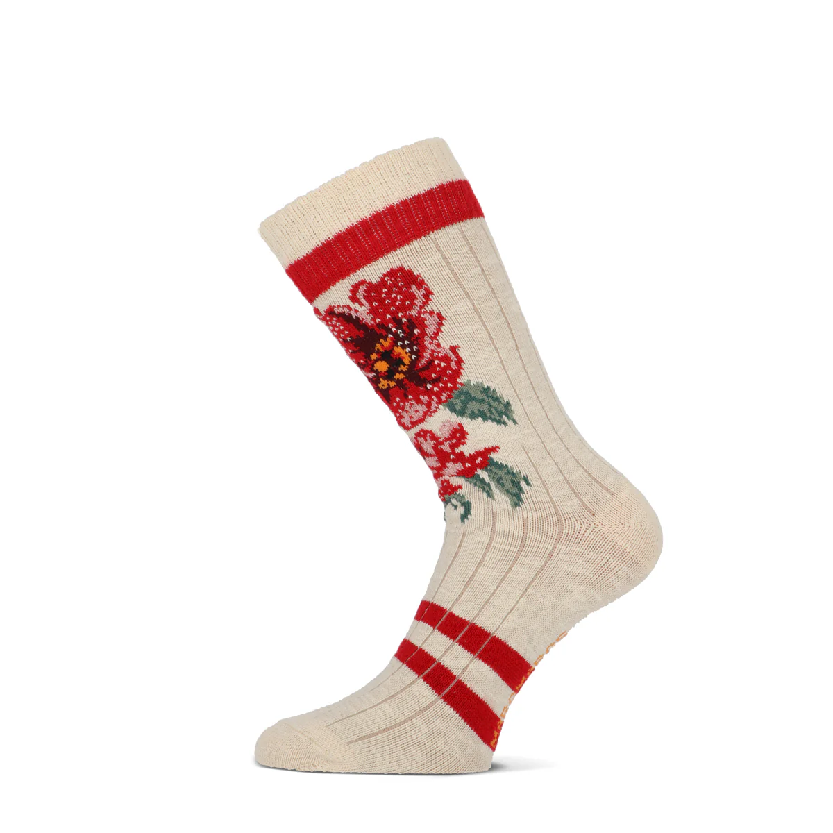Simona Sock 101012022 1158 Off White Red - Image 2