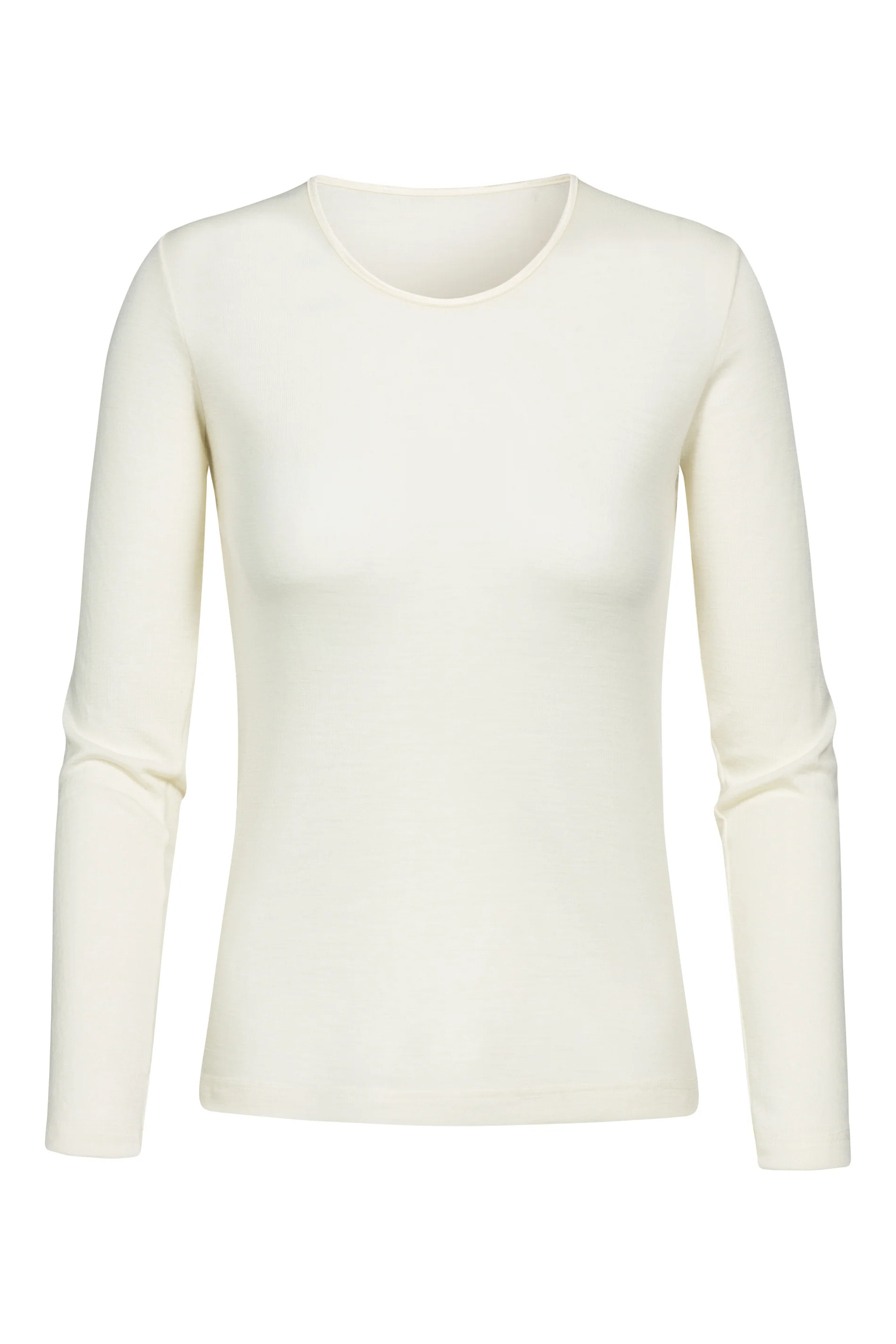 T-shirt Lange Mouw Wol/Zijde 66577 1 weiss - Image 4