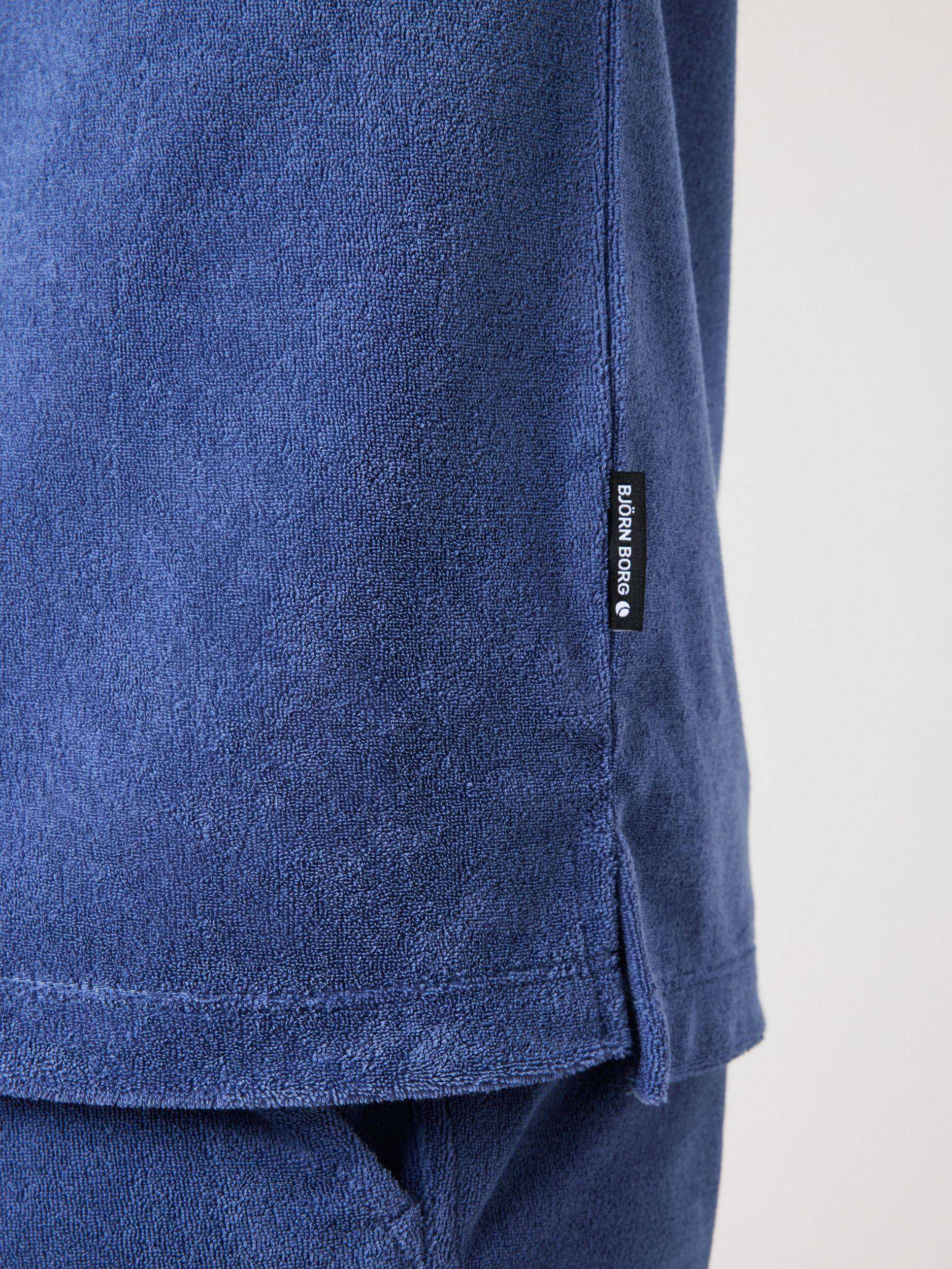 Toweling Pool Shirt 10005939 BL191 Coastal Fjord - Image 4