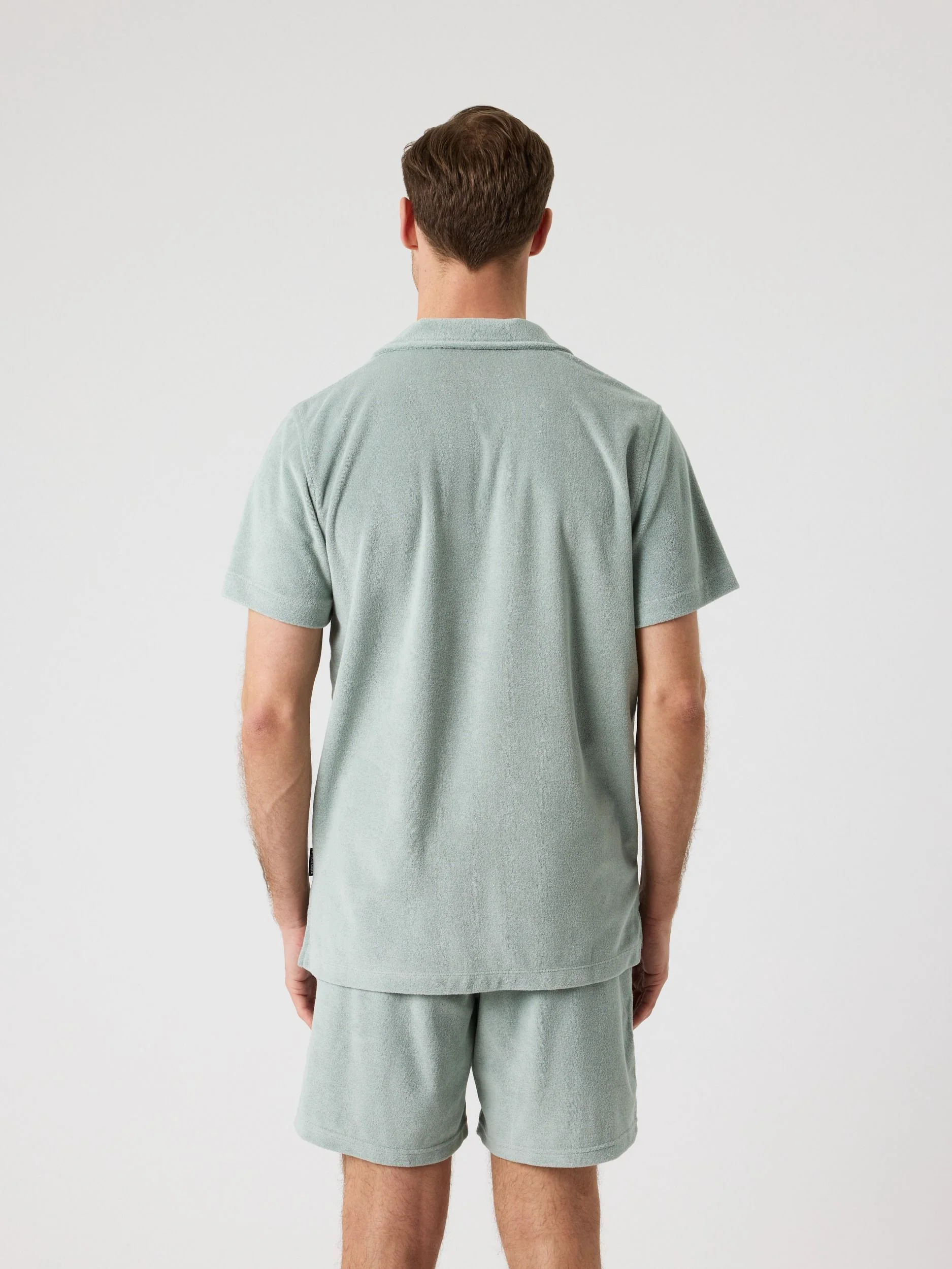 Toweling Pool Shirt 10005939 GY024 Slate Gray - Image 2