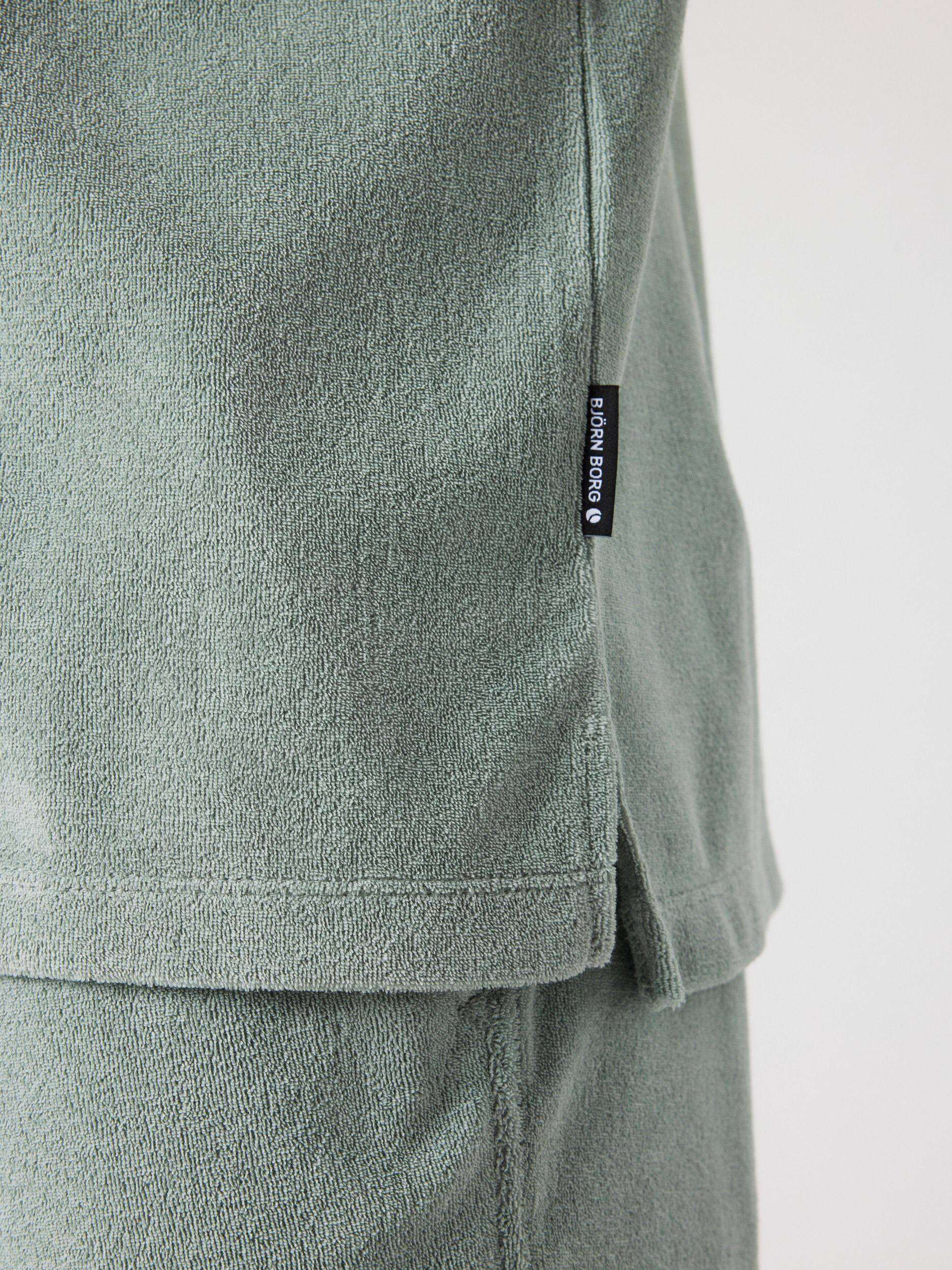 Toweling Pool Shirt 10005939 GY024 Slate Gray - Image 4