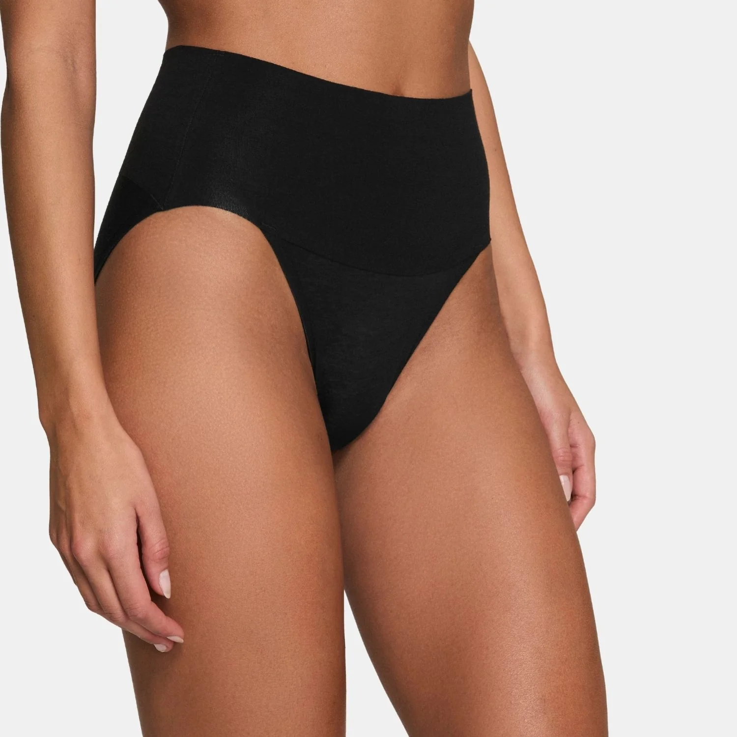 Undie-tectable Cotton Hi-Leg Slip 40142R 99990 Very Black