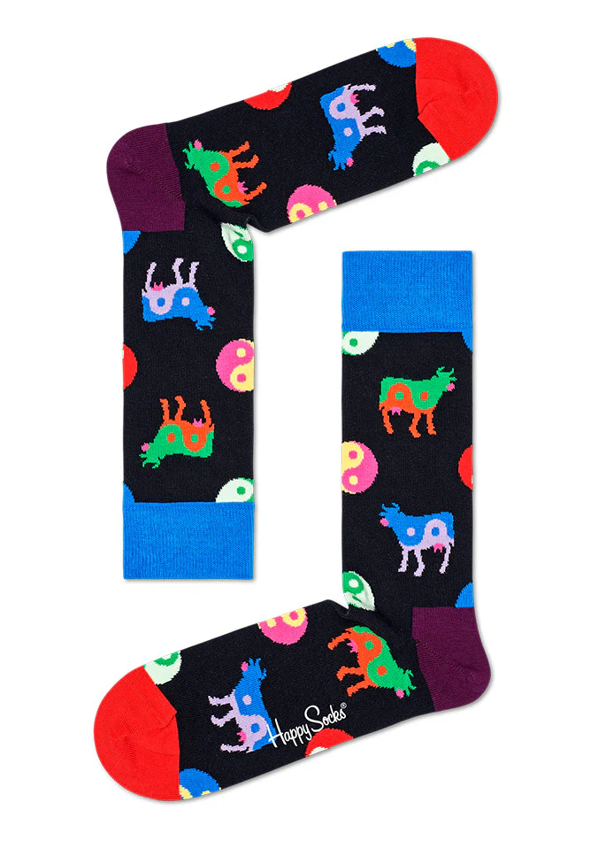 Ying Yang Cow Sock YYC01 9300 9300